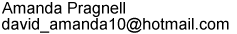 Amanda Pragnell – Email:  david underscore amanda @ hot mail dot com