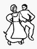 English Country Folk Dancer Logo